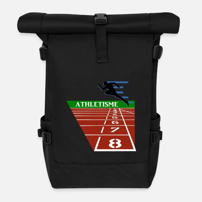 Leichtathletik - Rolltop Rucksack - Schwarz