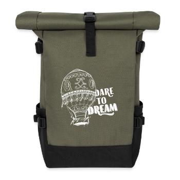 Dare To Dream - Roll Top Backpack - olive/black - Front