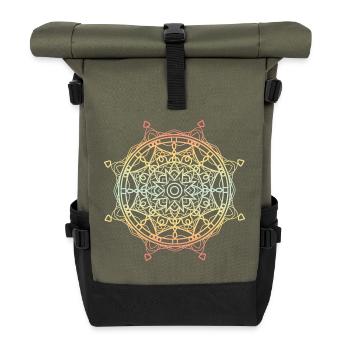 Mandala - Rolltop Rucksack - Olive/Schwarz - Vorne