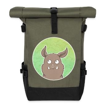 Sanglier - Sac à dos roll top - olive/noir - Devant