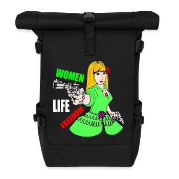 Women life freedom - Rolltop Rucksack - Schwarz - Vorne
