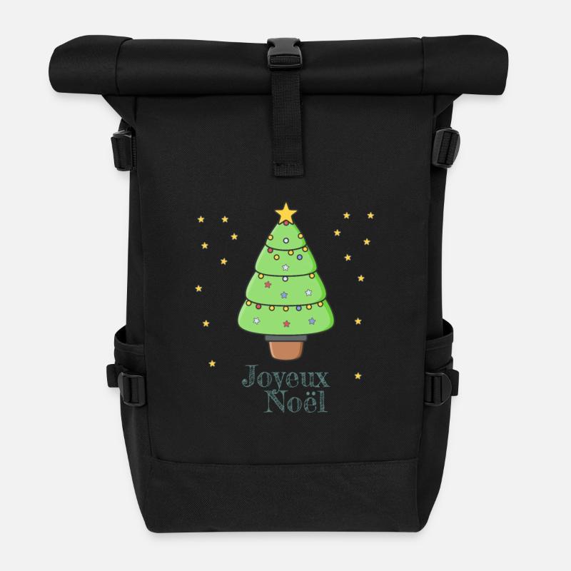 Joyeux Noël - Sac à dos roll top - noir