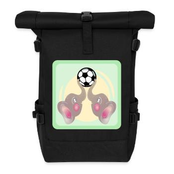 Enfants Football - Eléphants COUPLE - Match de Football - Sac à dos roll top - noir - Devant