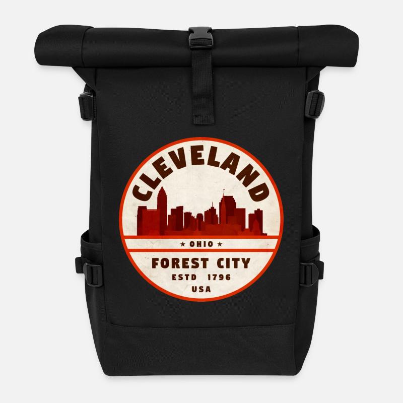 Emblème de la Cleveland Forest City - Sac à dos roll top - noir
