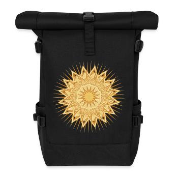 étoile qui brille de façon festive pour Noël - Sac à dos roll top - noir - Devant