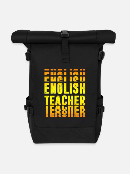 Englisch Lehrer Design - Rolltop Rucksack - Schwarz