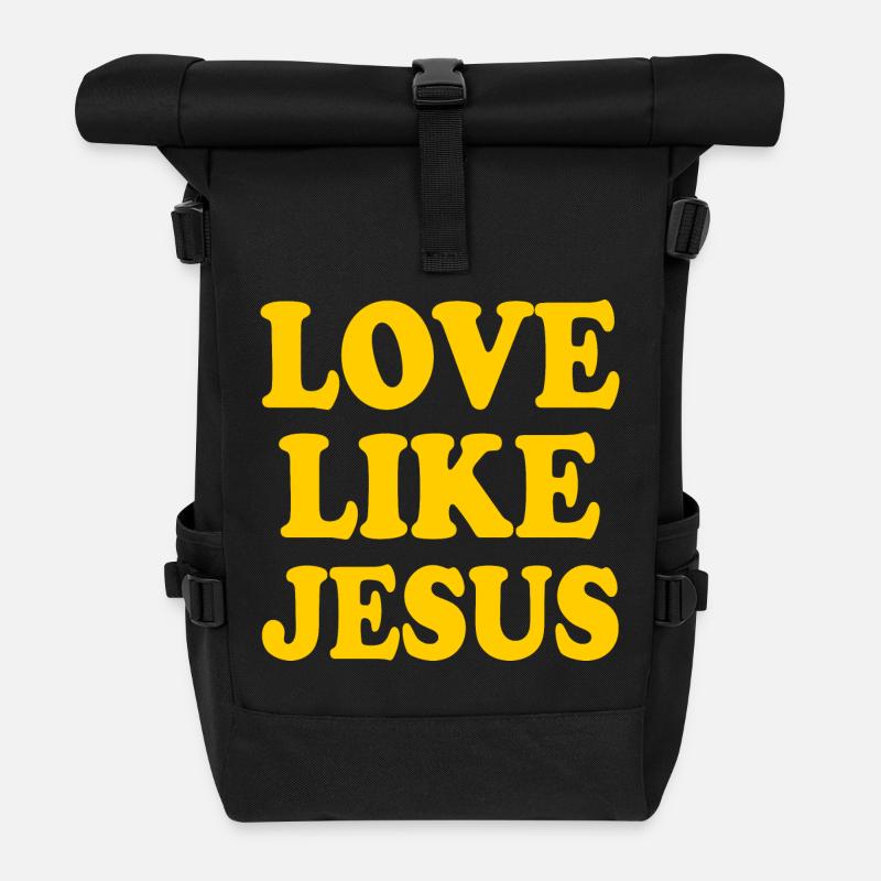 Love like jesus - Rolltop Rucksack - Schwarz