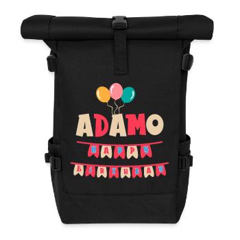 Adam Happy Birthday T-Shirt - Roll Top Backpack - black - Front