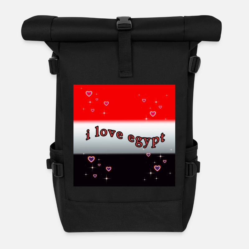 Ich liebe Ägypten - Rolltop Rucksack - Schwarz