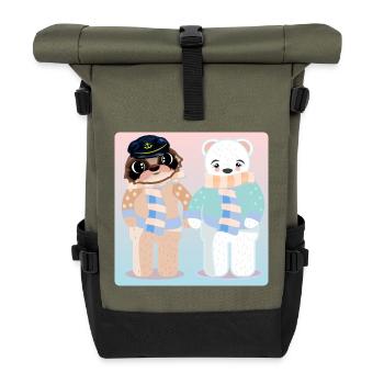 CAPTAIN SLOTH - POLAR BEAR VALENTINE'S DAY - LOVE - Roll Top Backpack - olive/black - Front