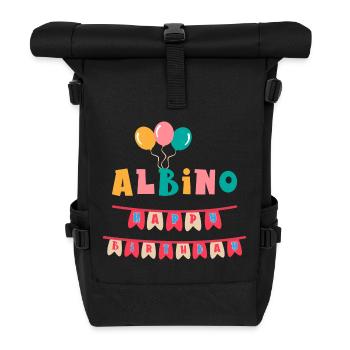 T-shirt joyeux anniversaire albinos - Sac à dos roll top - noir - Devant