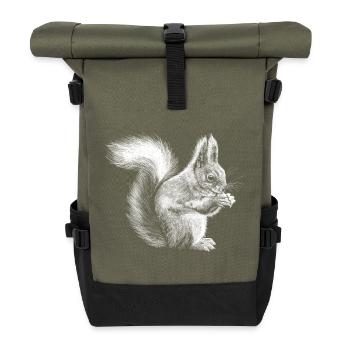 Écureuil - Sac à dos roll top - olive/noir - Devant