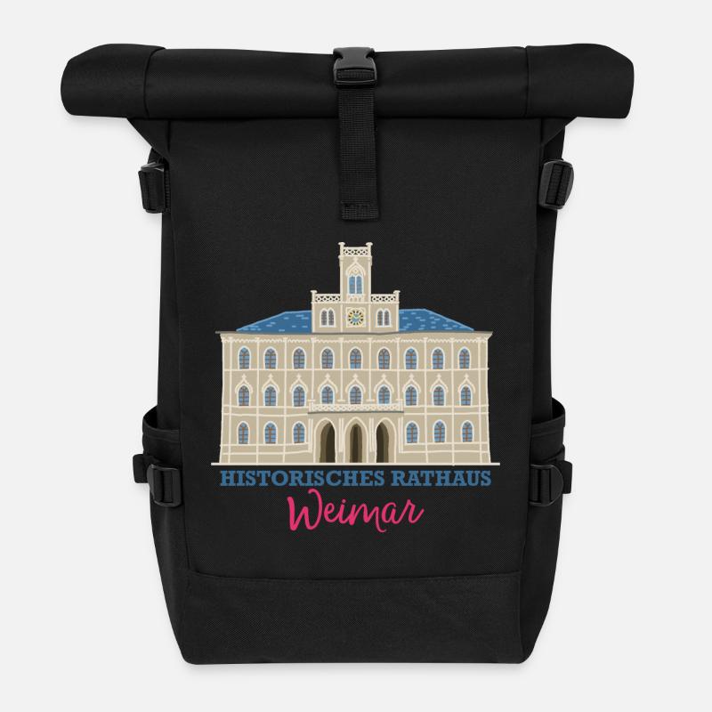 Weimar, Historisches Rathaus, Deutschland - Rolltop Rucksack - Schwarz