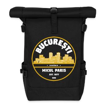 Insigne Micul Paris de Bucarest - Sac à dos roll top - noir - Devant