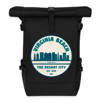 Virginia Beach Resort City Skyline - Rolltop Rucksack - Schwarz - Vorne