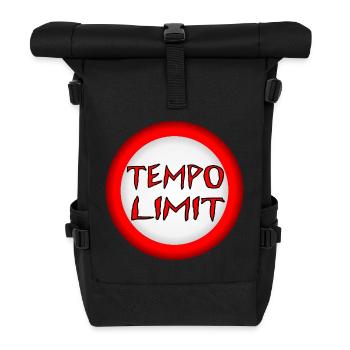TEMPO LIMIT - KLIMAWANDEL VERKEHR - ENERGIEKRISE - Rolltop Rucksack - Schwarz - Vorne