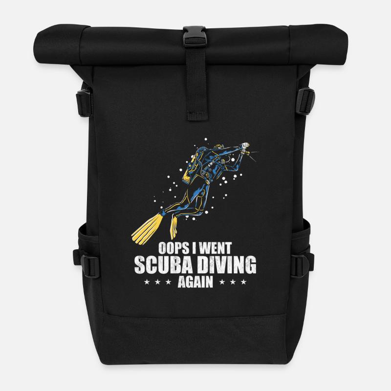 Scuba Diving Tauchgang Design - Rolltop Rucksack - Schwarz