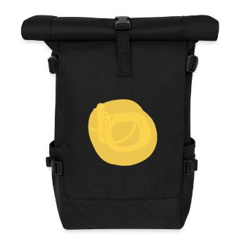 Der gelbe Kreis - Rolltop Rucksack - Schwarz - Vorne