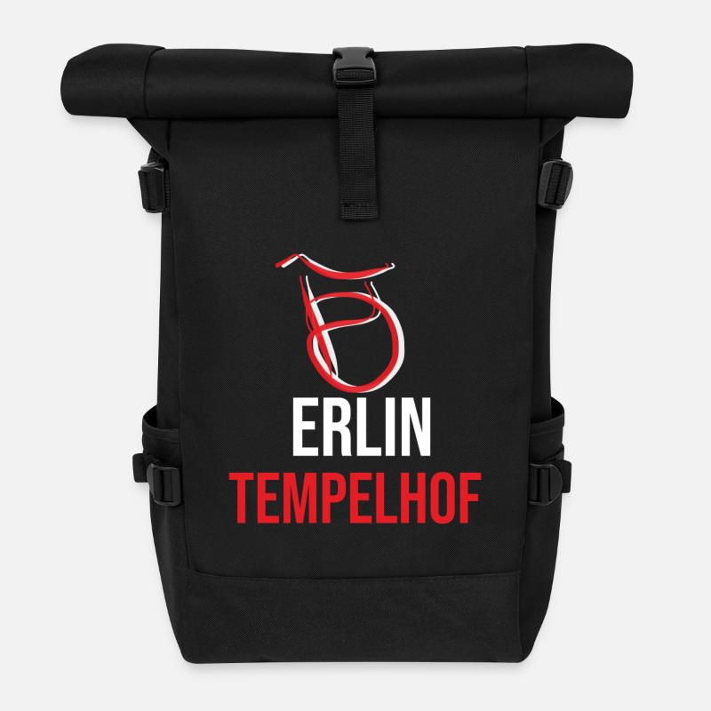 Berlin Tempelhof Souvenir - Rolltop Rucksack - Schwarz