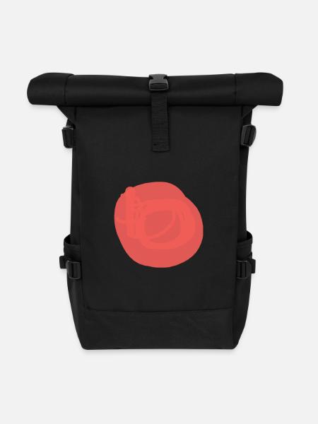 Roter Punkt - Rolltop Rucksack - Schwarz
