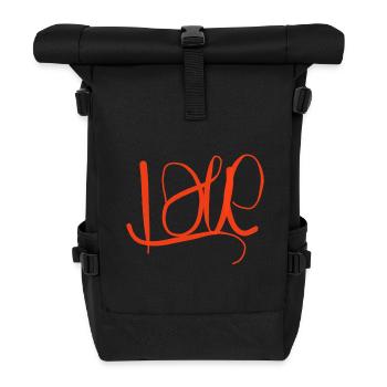 Kochschürze mit Aufschrift Love - Rolltop Rucksack - Schwarz - Vorne