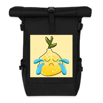 Traurige Zitrone COMIC WEINEN LIMONE SOMMER ESSEN - Rolltop Rucksack - Schwarz - Vorne
