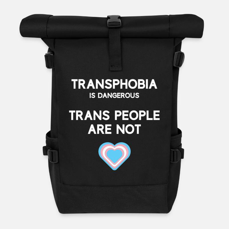 LGBT Pride Month - Trans Menschen - Rolltop Rucksack - Schwarz
