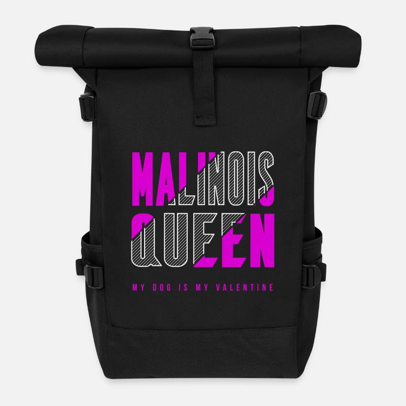 Malinois Königin - Rolltop Rucksack - Schwarz