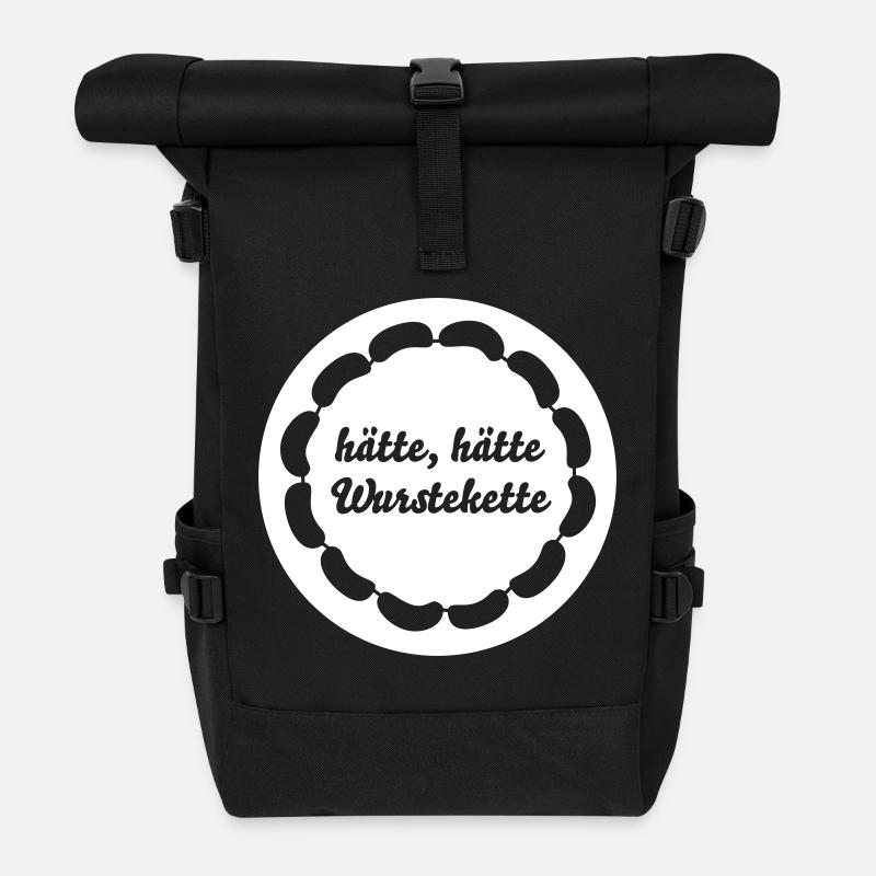 Wurst Fleisch Metzger Humor lustige Sprüche Fan - Rolltop Rucksack - Schwarz