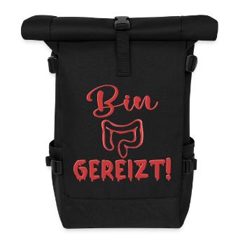 REIZDARM - BIN GEREIZT SPRÜCHE - Rolltop Rucksack - Schwarz - Vorne
