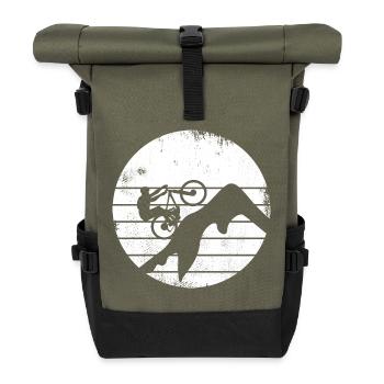 Mountain bikers - Roll Top Backpack - olive/black - Front