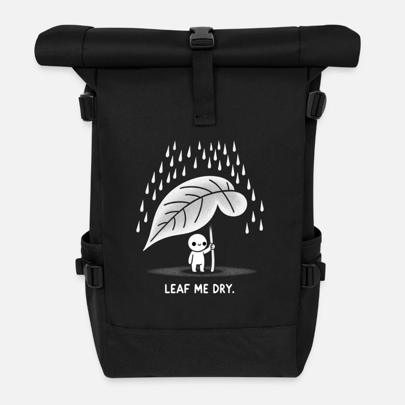 Leaf Me Dry - Sac à dos roll top - noir