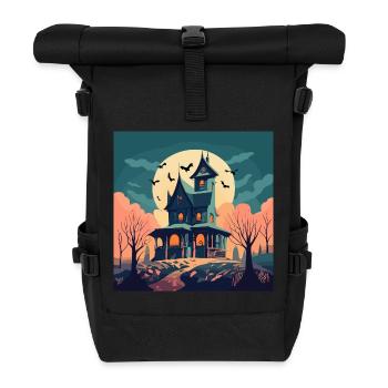 Haunted House - Rolltop Rucksack - Schwarz - Vorne