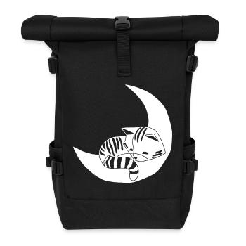 Whimsical kitten - Roll Top Backpack - black - Front