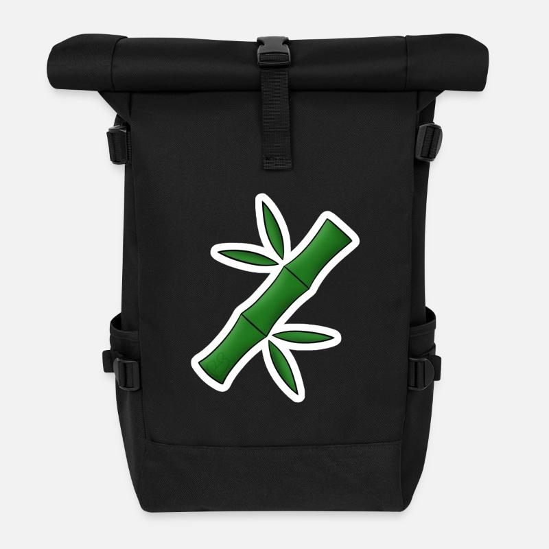 Bambus! - Rolltop Rucksack - Schwarz