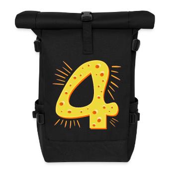NUMÉRO 4 ANS - FROMAGE QUATRE ANS - Sac à dos roll top - noir - Devant