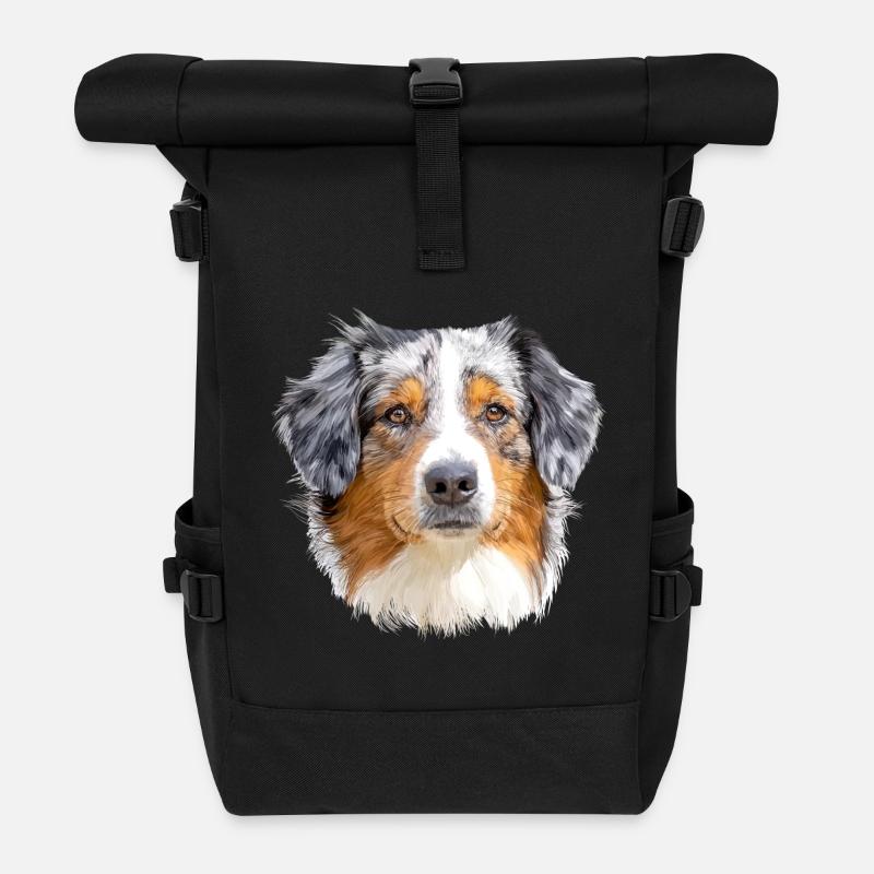 Berger australien - Sac à dos roll top - noir
