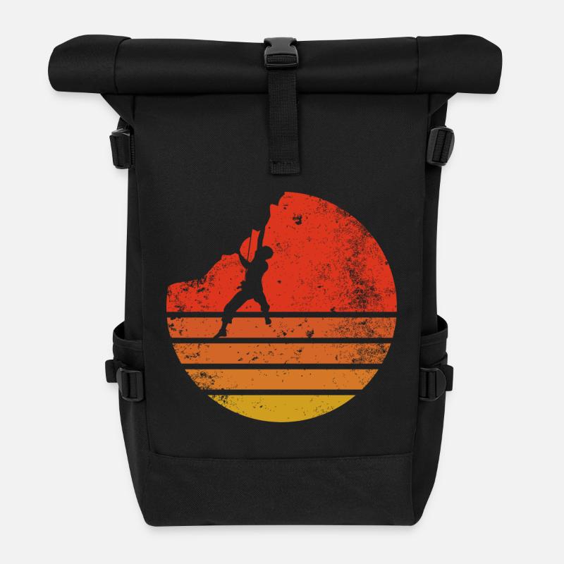 Randonneur au Retro Sunset - Sac à dos roll top - noir