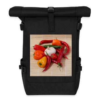 CHILI's Round - Roll Top Backpack - black - Front