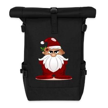 CHRISTMAS SANTA DAD - PEOPLE OF COLOUR DIVERSITY - Roll Top Backpack - black - Front