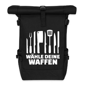 Karriere Chef Job Beruf Vorgesetzter Statement - Rolltop Rucksack - Schwarz - Vorne