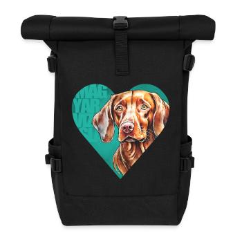 Magyar Vizsla Portrait - Rolltop Rucksack - Schwarz - Vorne