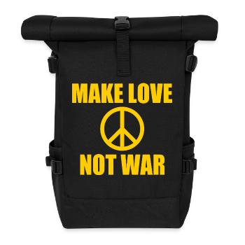 Make love not war - Rolltop Rucksack - Schwarz - Vorne