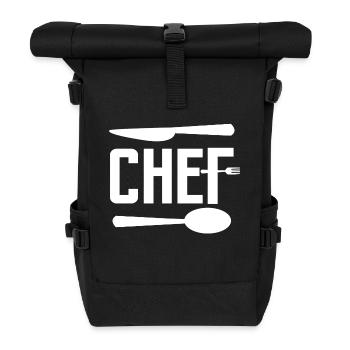 Karriere Chef Erfolg Arbeiter Vorgesetzter Job - Rolltop Rucksack - Schwarz - Vorne
