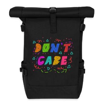 Gleichgültig Ist Mir Egal Statement - Rolltop Rucksack - Schwarz - Vorne