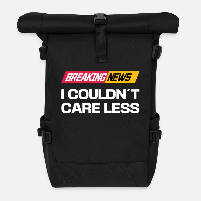 Je ne me soucie pas de la déclaration drôle indifférent - Sac à dos roll top - noir