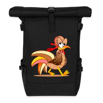 CHICKEN COOP CHICKENS COMIC - Roll Top Backpack - black - Front