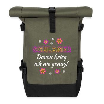 I can never get enough of it - Roll Top Backpack - olive/black - Front