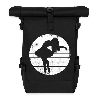 Croquis de fille de ballet - Sac à dos roll top - noir - Devant