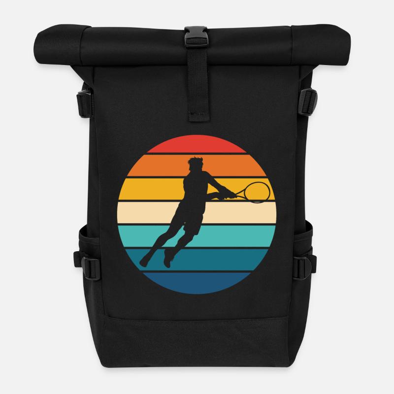 Tennis - Rolltop Rucksack - Schwarz